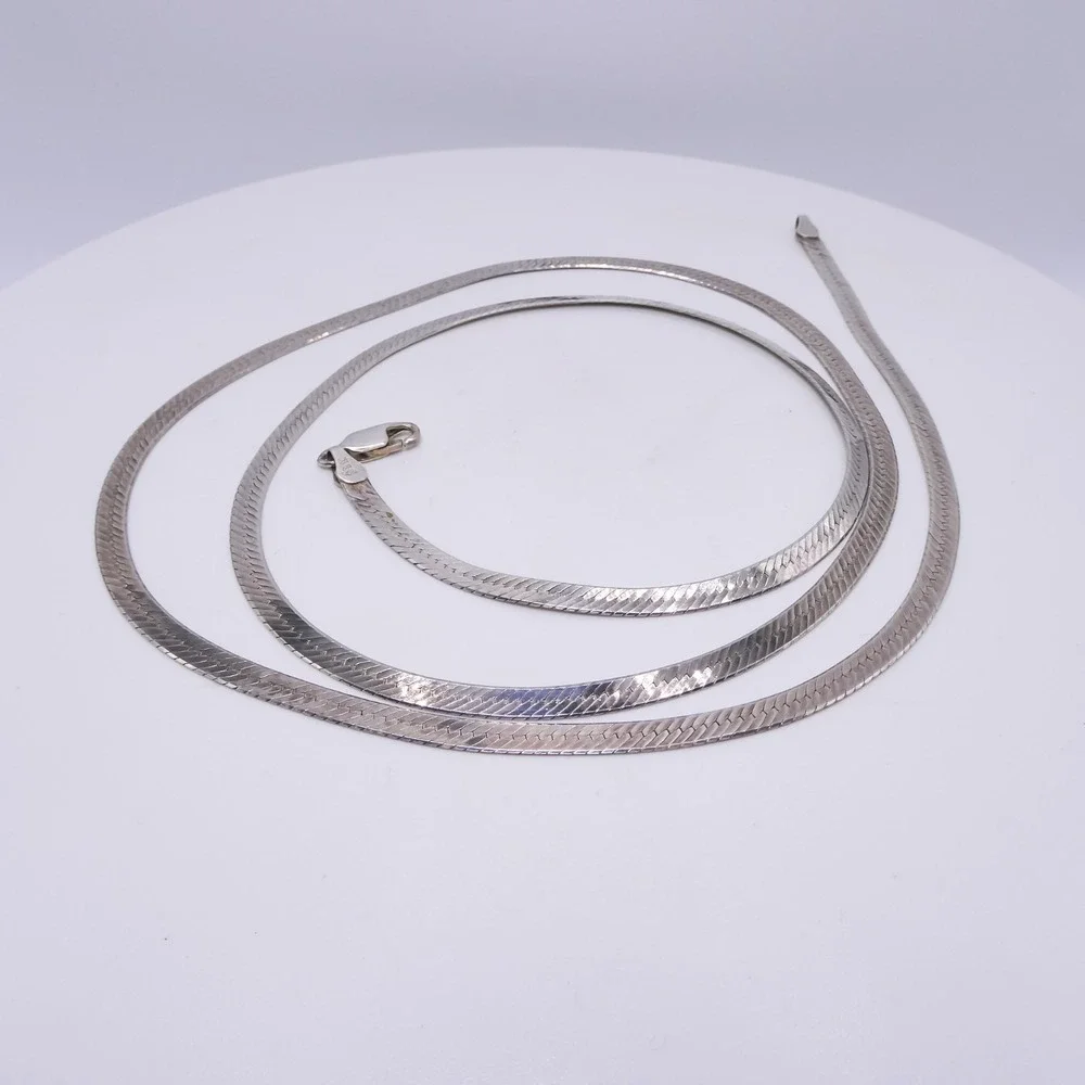 FMC Italy Sterling Silver 925 Herringbone 4mm Wide 30